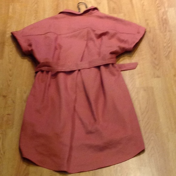 NWT BUTTON FRONT SHORT SLEEVE cargo utility DRESS - Picture 3 of 3